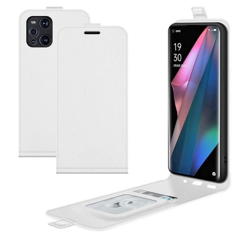 Κάλυμμα Oppo Find X3 Pro Θήκη Flip Faux Leather Vertical