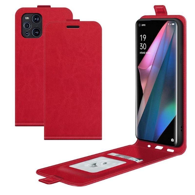 Κάλυμμα Oppo Find X3 Pro Θήκη Flip Faux Leather Vertical