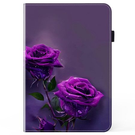 Δερματινη Θηκη iPad Pro 13 (2024) Μωβ Τριαντάφυλλα