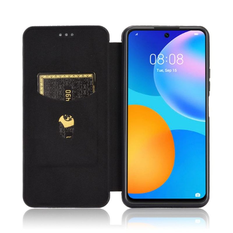 Κάλυμμα Huawei P Smart 2021 Faux Δέρμα Σε Στυλ Ανθρακονημάτων