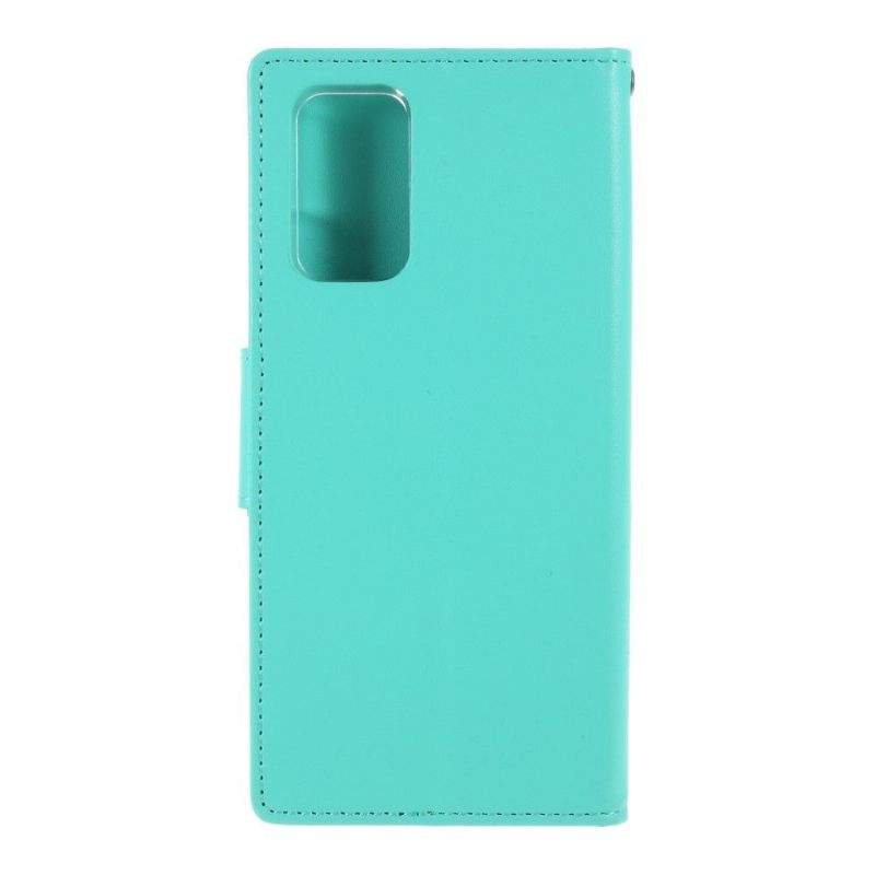 Κάλυμμα Samsung Galaxy Note 20 Bravo Series Faux Leather - Cyan