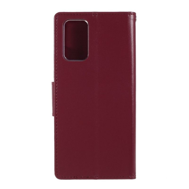 Κάλυμμα Samsung Galaxy Note 20 Bravo Series Imitation Leather - Wine Red