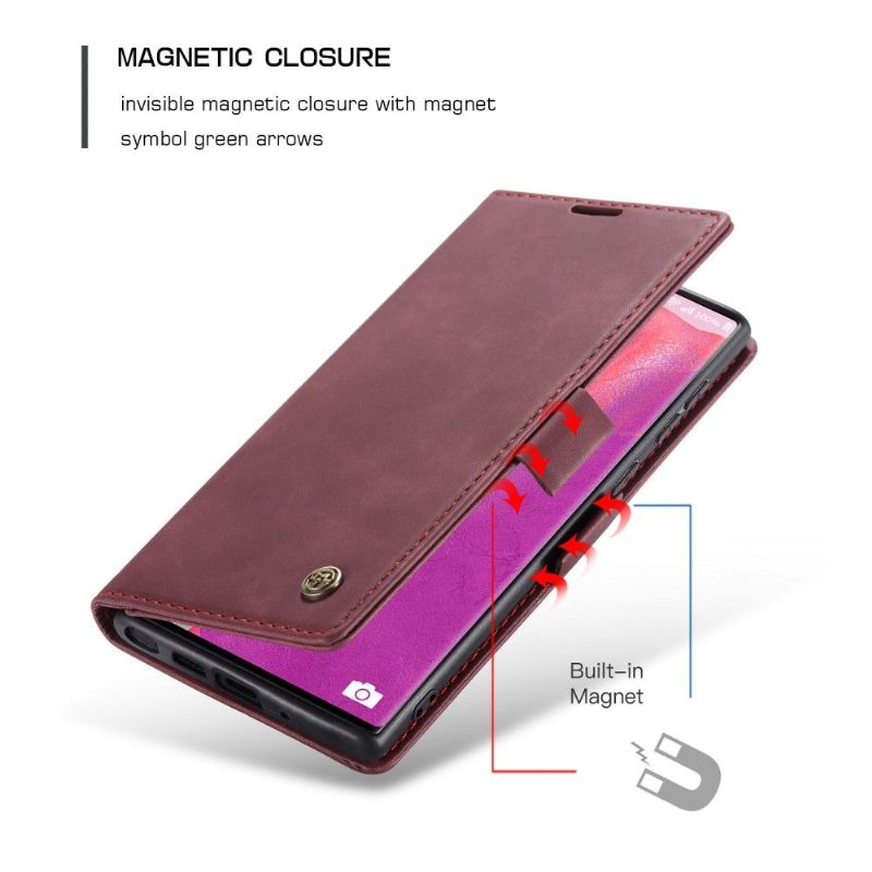 Κάλυμμα Samsung Galaxy Note 20 Golias Leather Effect - Κόκκινο Κρασί