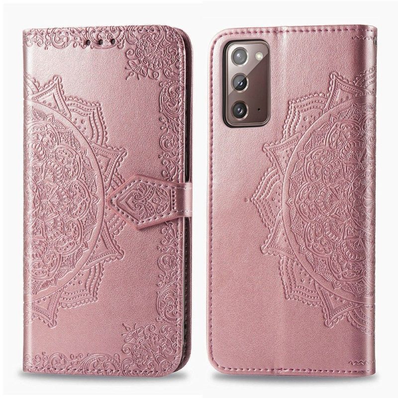 Κάλυμμα Samsung Galaxy Note 20 Mandala Relief Faux Leather