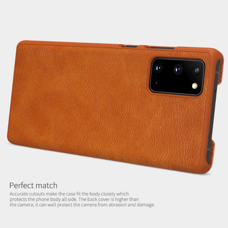 Κάλυμμα Samsung Galaxy Note 20 Qin Leather Effect - Αβάνα