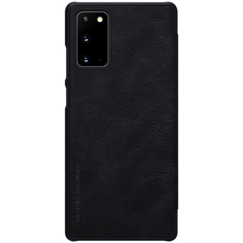 Κάλυμμα Samsung Galaxy Note 20 Qin Leather Effect - Μαύρο