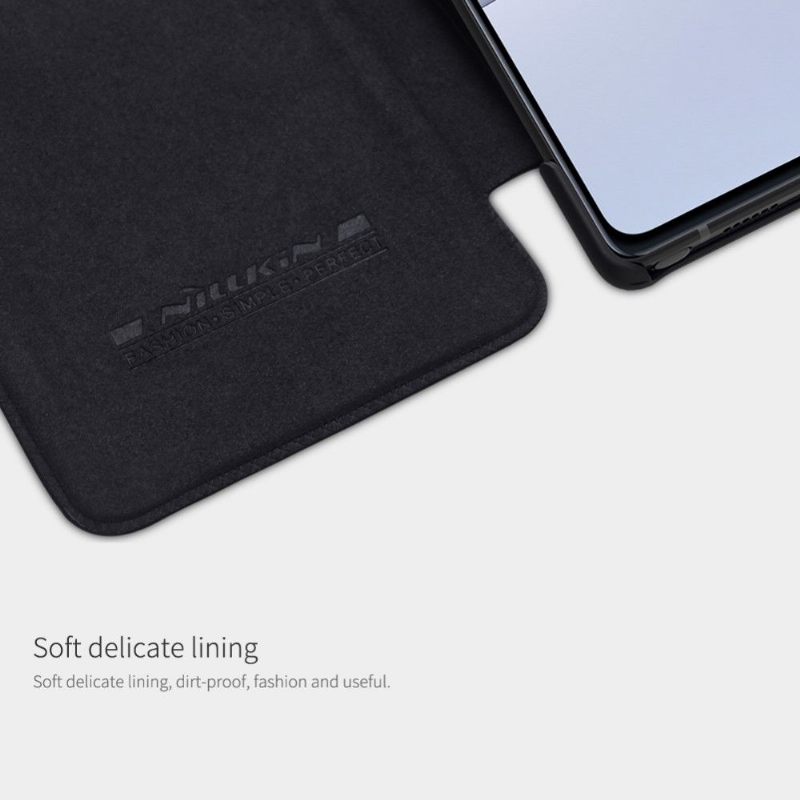 Κάλυμμα Samsung Galaxy Note 20 Qin Leather Effect - Μαύρο