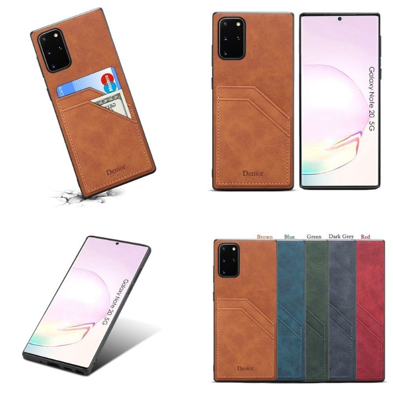 Θήκη Samsung Galaxy Note 20 Θήκη Κάρτας Denior Leather Effect