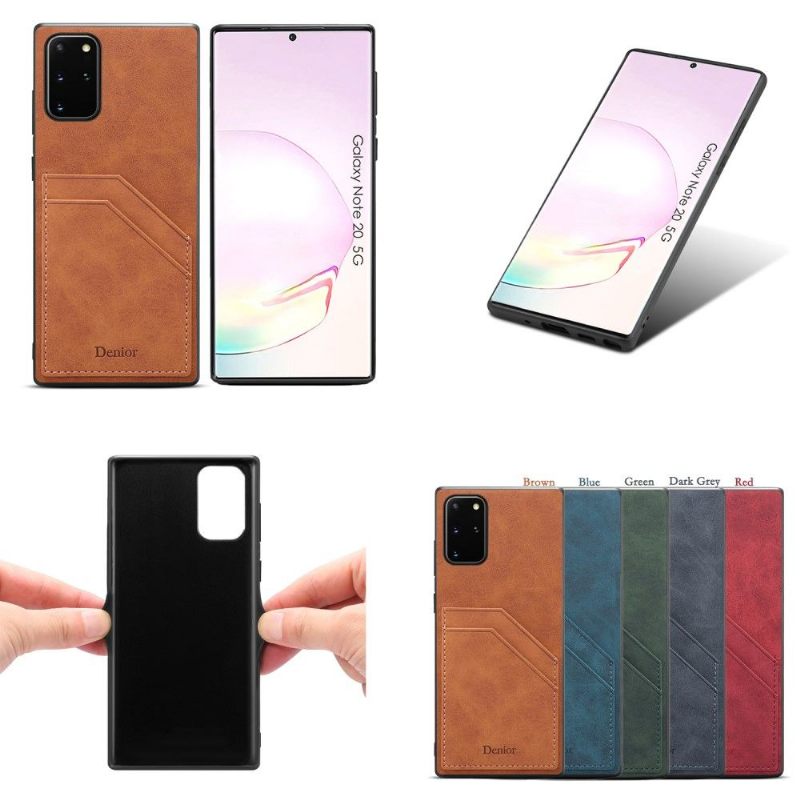 Θήκη Samsung Galaxy Note 20 Θήκη Κάρτας Denior Leather Effect