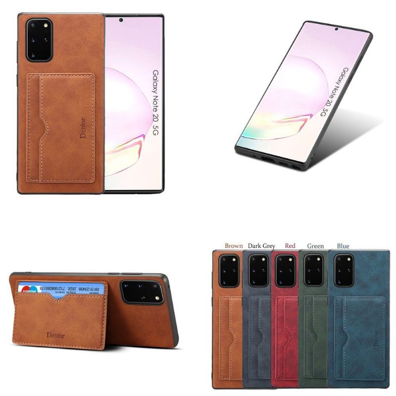 Θήκη Samsung Galaxy Note 20 Θήκη Κάρτας Denior Leather Effect