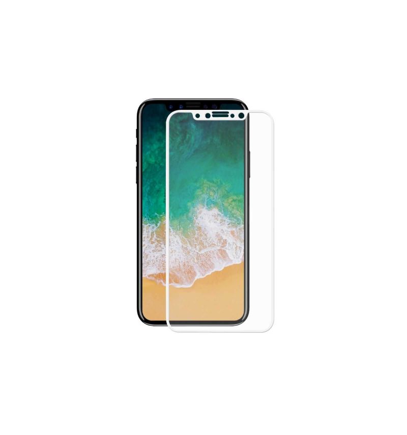 iPhone X / Xs Full Size Tempered Glass Screen Protector - Λευκό