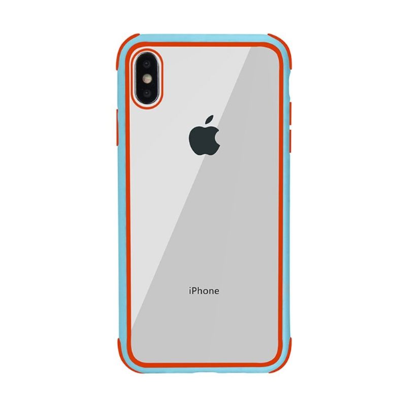 Θήκη iPhone X / XS Διάφανο Περίγραμμα Χρωματιστό