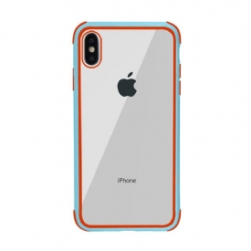 Θήκη iPhone X / XS Διάφανο Περίγραμμα Χρωματιστό