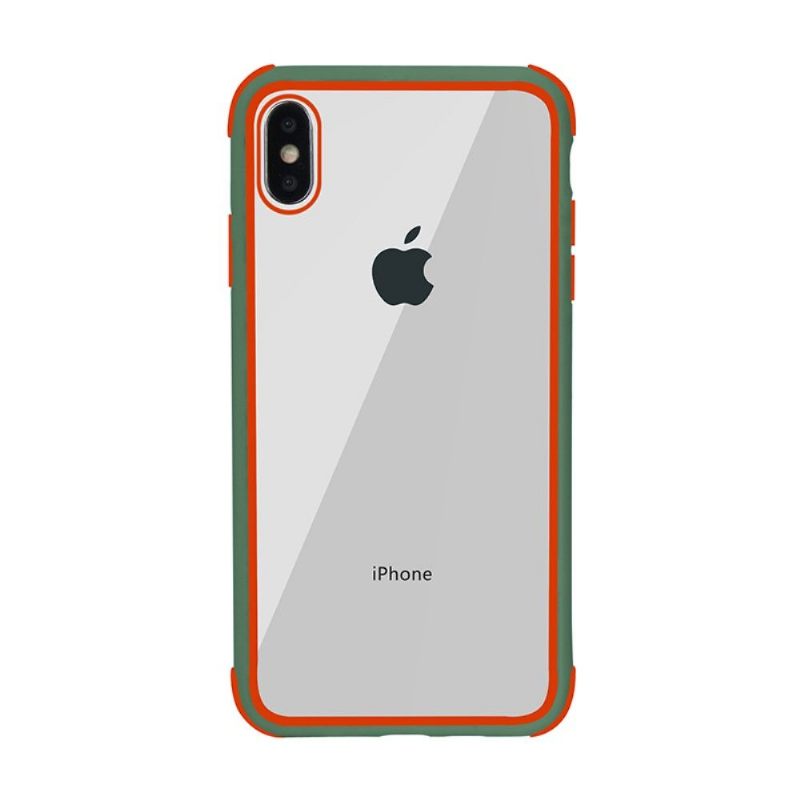 Θήκη iPhone X / XS Διάφανο Περίγραμμα Χρωματιστό