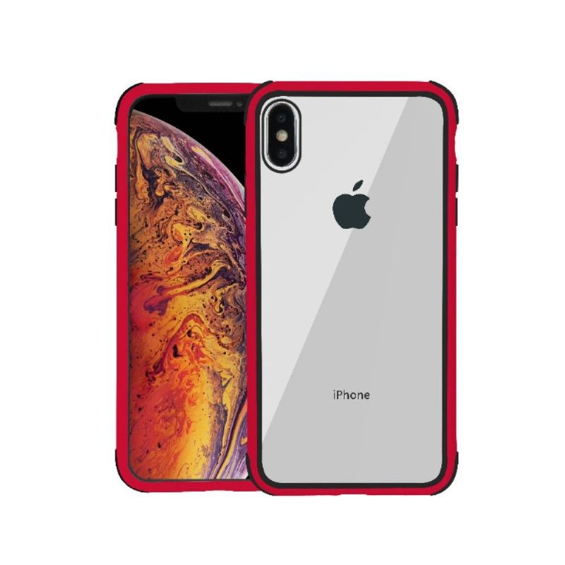 Θήκη iPhone X / XS Διάφανο Περίγραμμα Χρωματιστό