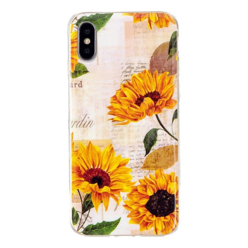 Θήκη iPhone X / XS Fluorescent Sunflower Vintage