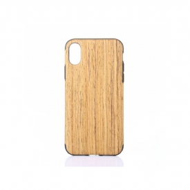 Θήκη iPhone X / XS Premium Wood Effect - Ανοιχτό Καφέ