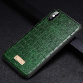 Θήκη iPhone X / XS Sulada Croco Leather Effect