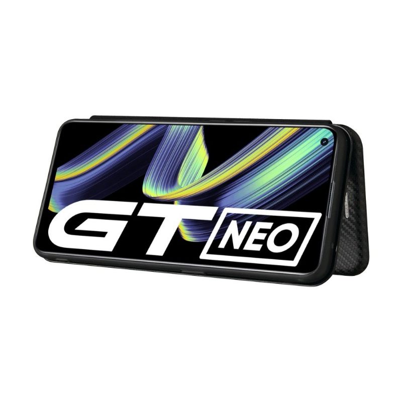 Κάλυμμα Realme GT 5G Faux Δέρμα Σε Στυλ Ανθρακονημάτων