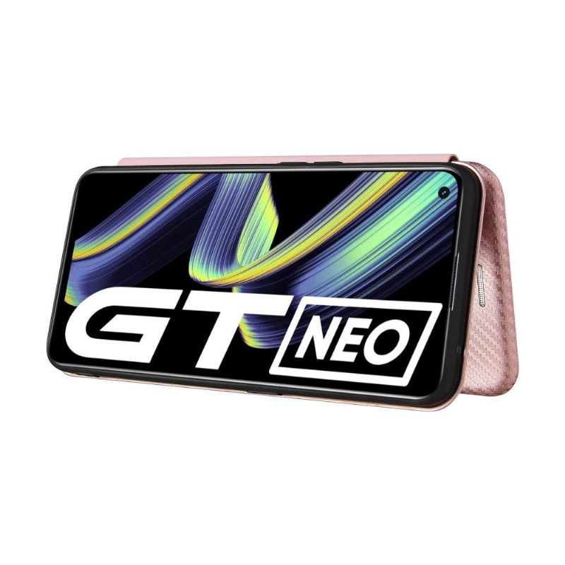 Κάλυμμα Realme GT 5G Faux Δέρμα Σε Στυλ Ανθρακονημάτων