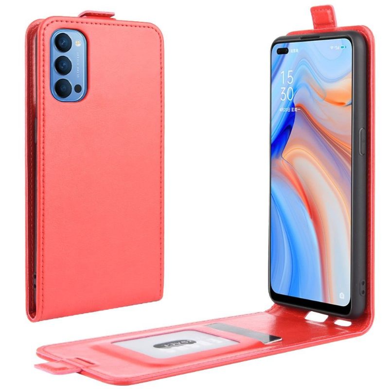 Θήκη Flip Oppo Reno 4 5G δερματινη θηκη Faux Leather Vertical