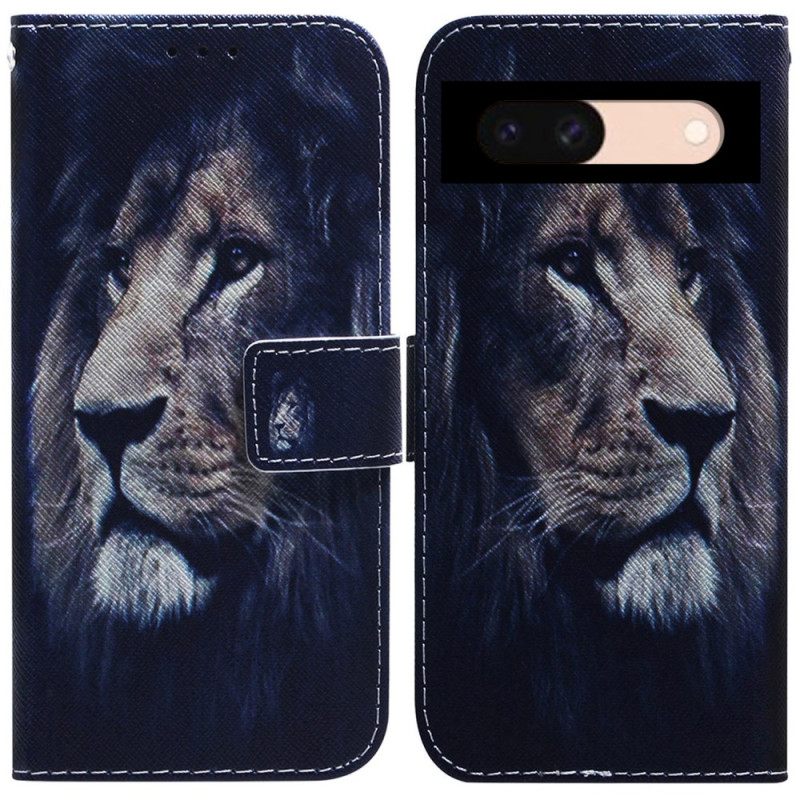 Δερματινη Θηκη Google Pixel 8a Lion Dream