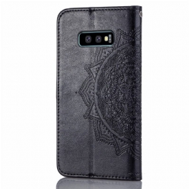 δερματινη θηκη Samsung Galaxy S10e Mandala Relief Faux Leather