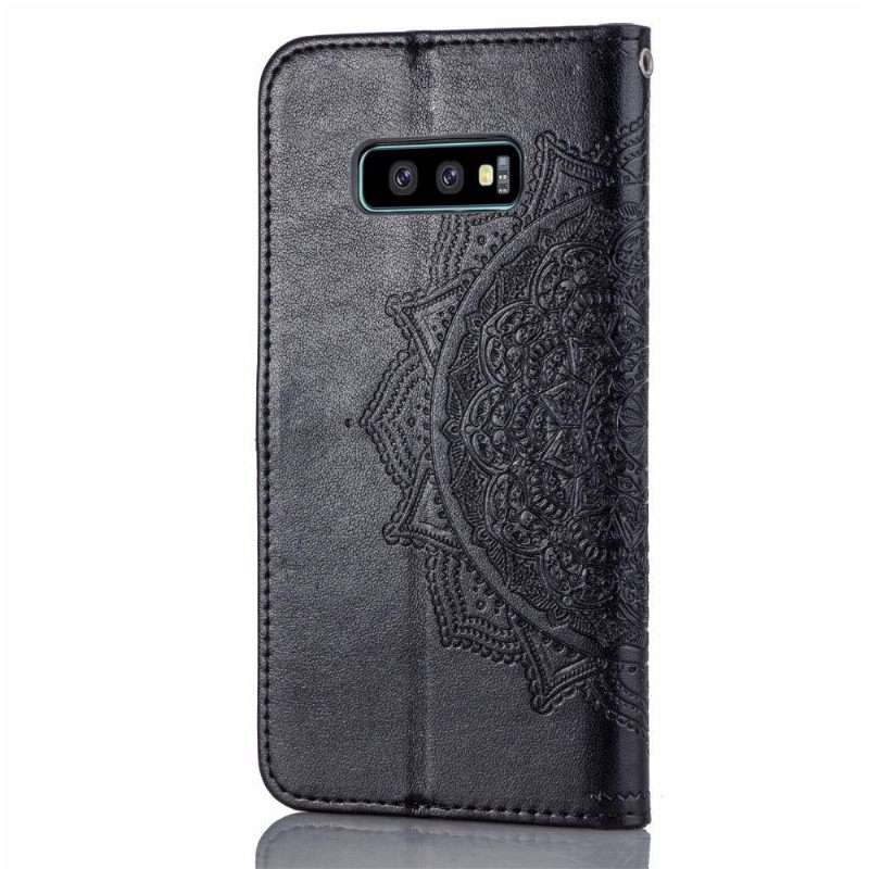 δερματινη θηκη Samsung Galaxy S10e Mandala Relief Faux Leather