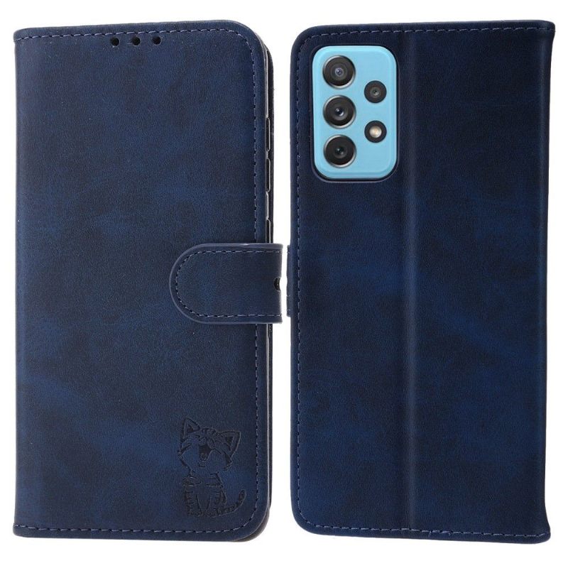 Κάλυμμα Samsung Galaxy A52 5G / A52 4G / A52s 5G Matte Leather Effect Kitten