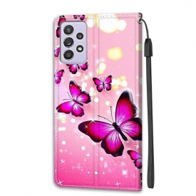 Κάλυμμα Samsung Galaxy A52 5G / A52 4G / A52s 5G Pink Butterflies