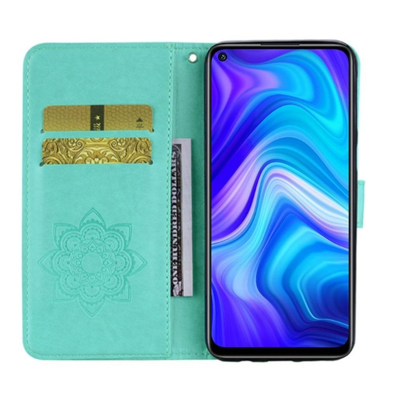 Θήκη Flip Xiaomi Redmi Note 9 Ανάγλυφη Κουκουβάγια