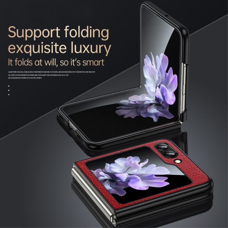 Κάλυμμα Samsung Galaxy Z Flip 5 Sulada Leather Effect Σιλικόνης