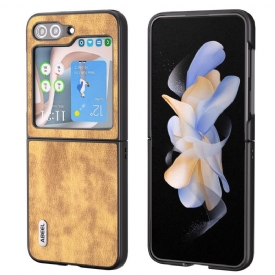 Κάλυμμα Samsung Galaxy Z Flip 5 Vintage Leather Effect Abeel