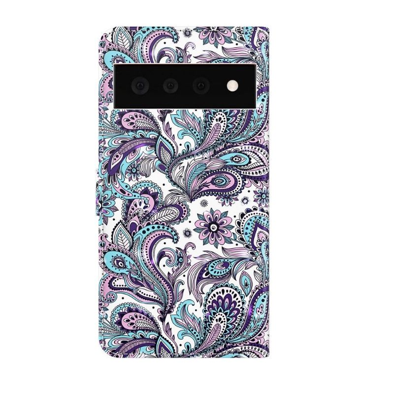 δερματινη θηκη Google Pixel 6 Pro Paisley Flower