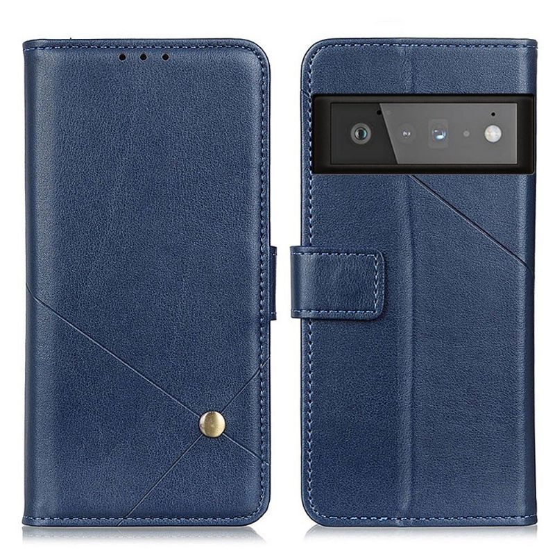 Θήκη Flip Google Pixel 6 Pro δερματινη θηκη Faux Leather Flap Με Πριτσίνι