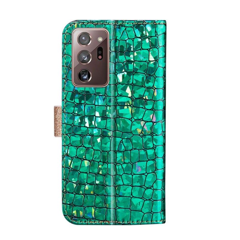 δερματινη θηκη Samsung Galaxy Note 20 Ultra Croc Effect Glamour Sequins