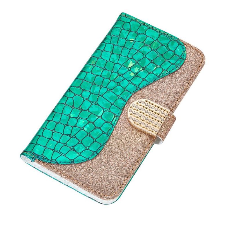 δερματινη θηκη Samsung Galaxy Note 20 Ultra Croc Effect Glamour Sequins