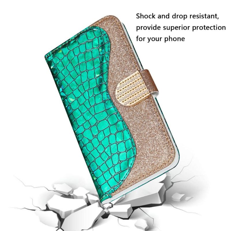 δερματινη θηκη Samsung Galaxy Note 20 Ultra Croc Effect Glamour Sequins