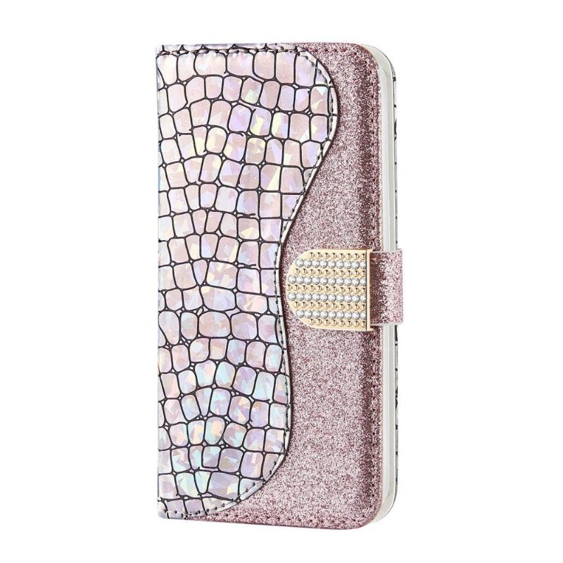 δερματινη θηκη Samsung Galaxy Note 20 Ultra Croc Effect Glamour Sequins