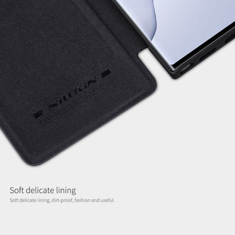 Κάλυμμα Samsung Galaxy Note 20 Ultra Qin Leather Effect - Μαύρο