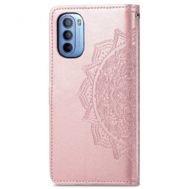 Θήκη Flip Motorola Moto G31 / Moto G41 Mandala Relief Faux Leather