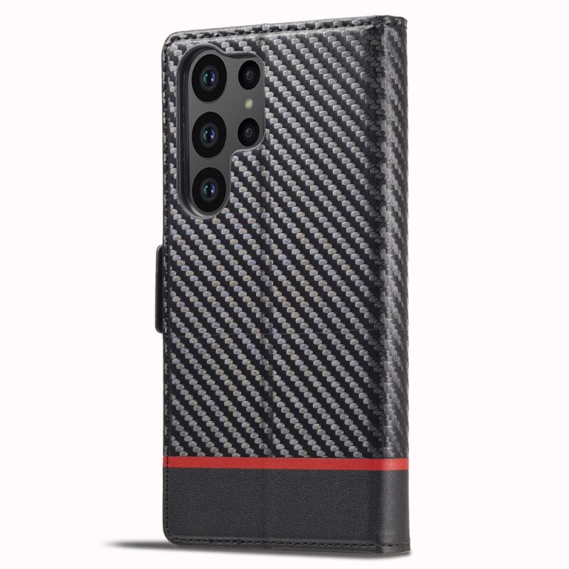 Δερματινη Θηκη Samsung Galaxy S24 Ultra 5g Carbon Fiber Lc.imeeke