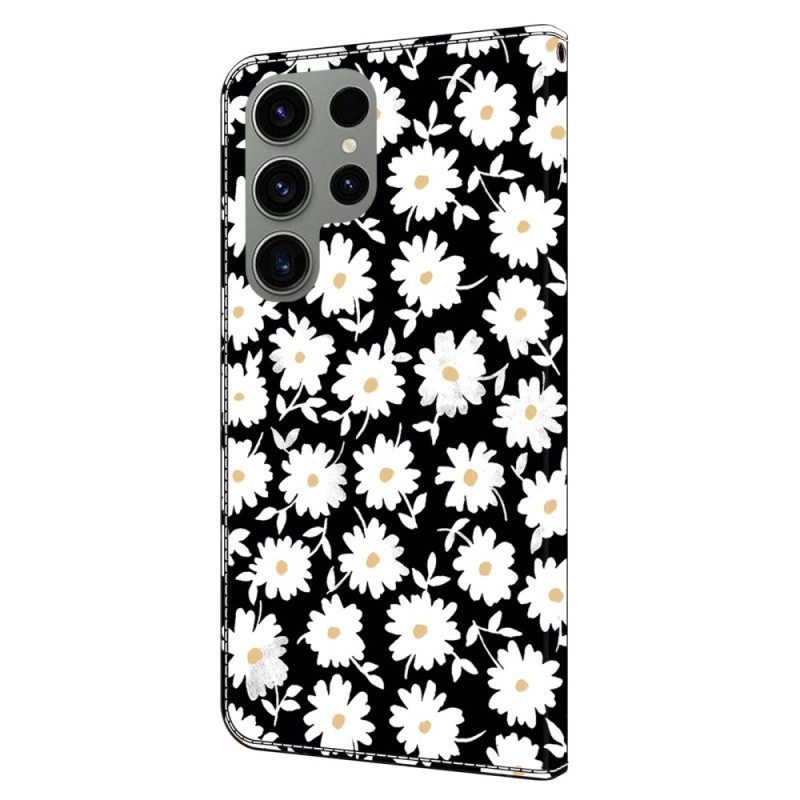 Δερματινη Θηκη Samsung Galaxy S24 Ultra 5g Floral Pattern Σιλικόνης