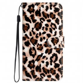 Δερματινη Θηκη Samsung Galaxy S24 Ultra 5g Leopard Print Strappy