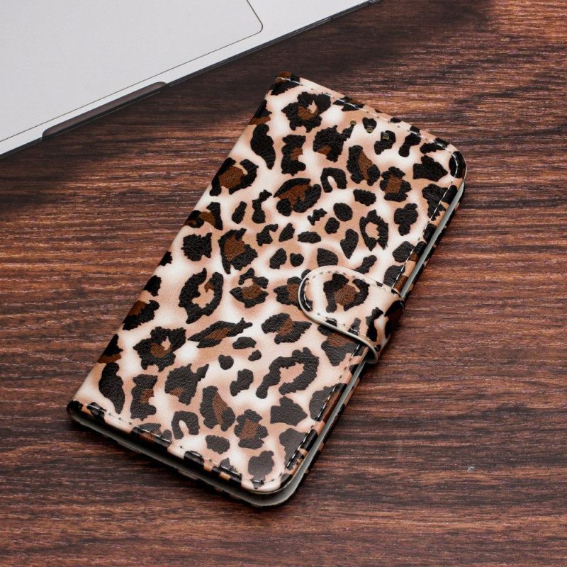 Δερματινη Θηκη Samsung Galaxy S24 Ultra 5g Leopard Print Strappy