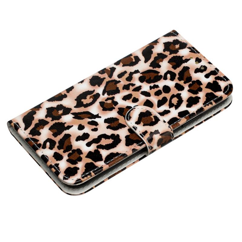 Δερματινη Θηκη Samsung Galaxy S24 Ultra 5g Leopard Print Strappy