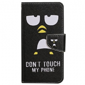 Δερματινη Θηκη Samsung Galaxy S24 Ultra 5g Penguin Don't Touch My Phone Lanyard