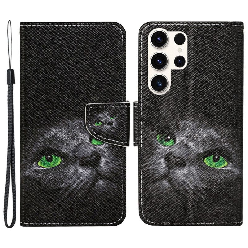 Δερματινη Θηκη Samsung Galaxy S24 Ultra 5g Strappy Cat Eyes