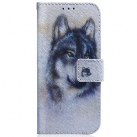 Δερματινη Θηκη Samsung Galaxy S24 Ultra 5g Wolf Watercolor