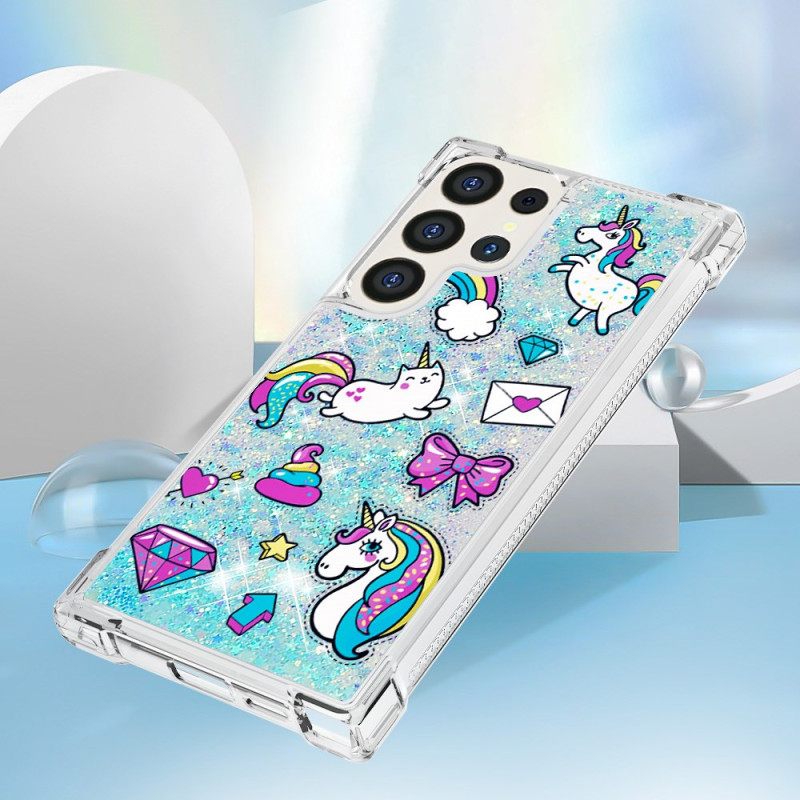 Κάλυμμα Samsung Galaxy S24 Ultra 5g Unicorn And Diamond Glitter